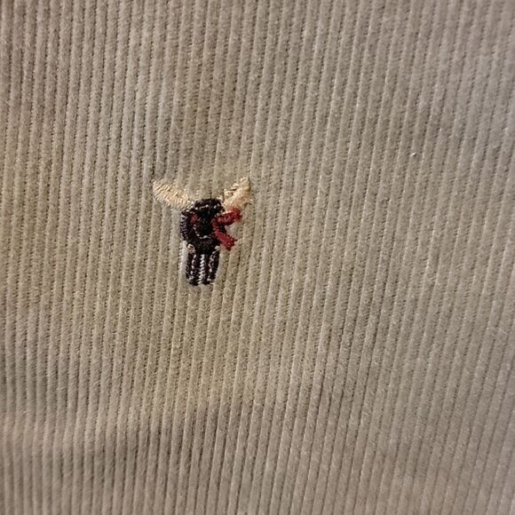 BOY'S JANIE AND JACK TAN CORDUROY PANTS WITH EMBROIDERED REINDEER, SIZE 5T - Picture 4 of 9